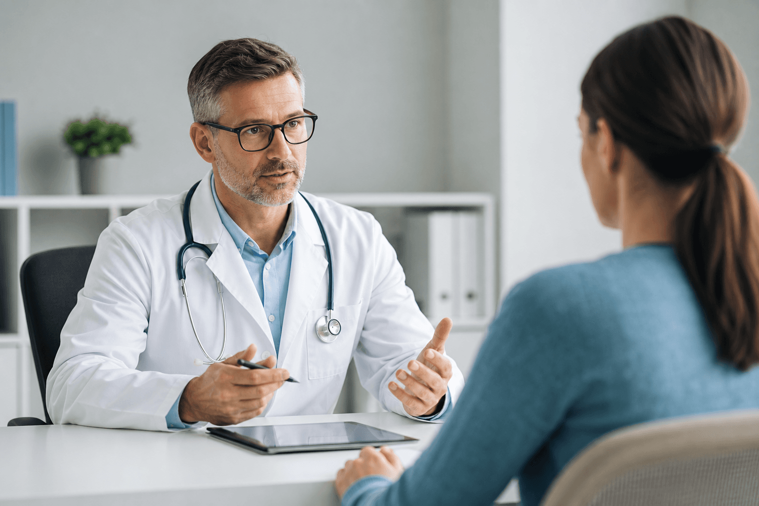 Doctor consulting with a patient